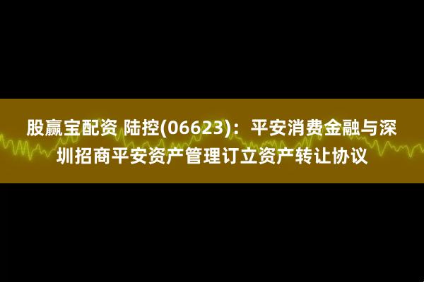 股赢宝配资 陆控(06623)：平安消费金融与深圳招商平安资产管理订立资产转让协议